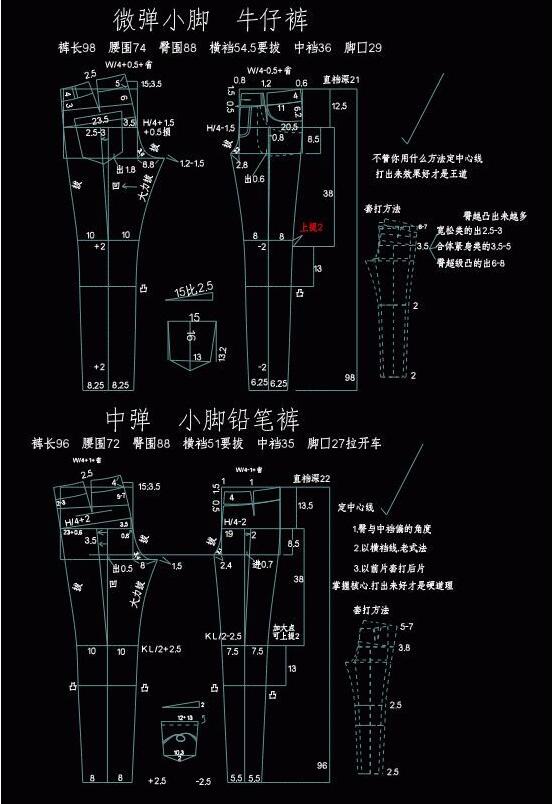 11种裤型的打版资料,送给正需要的你