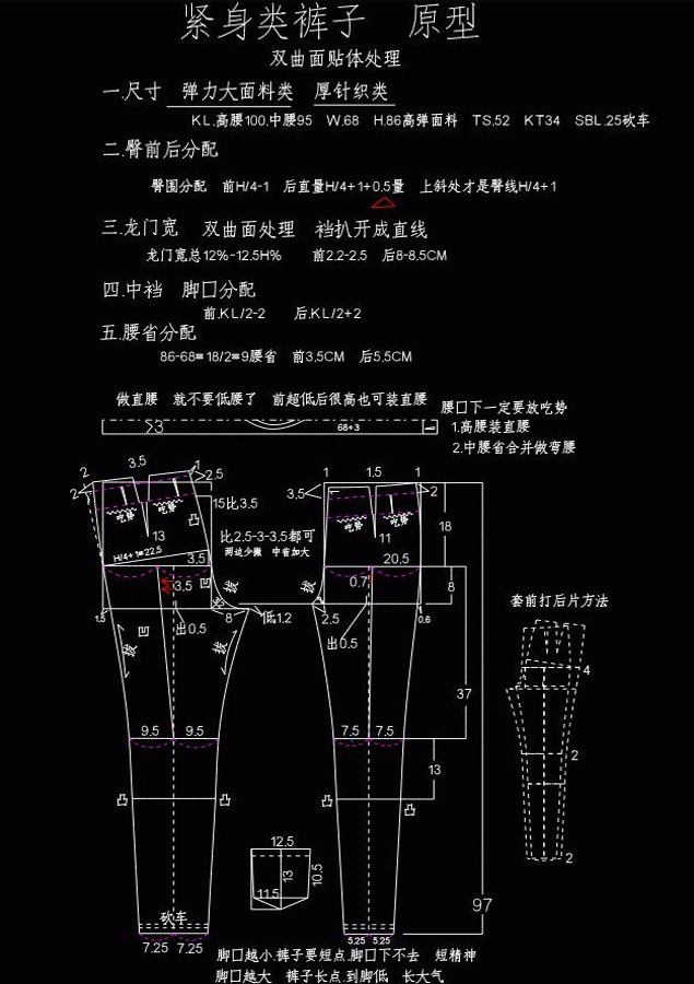 11种裤型的打版资料,送给正需要的你