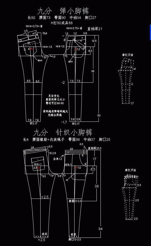 11种裤型的打版资料,送给正需要的你